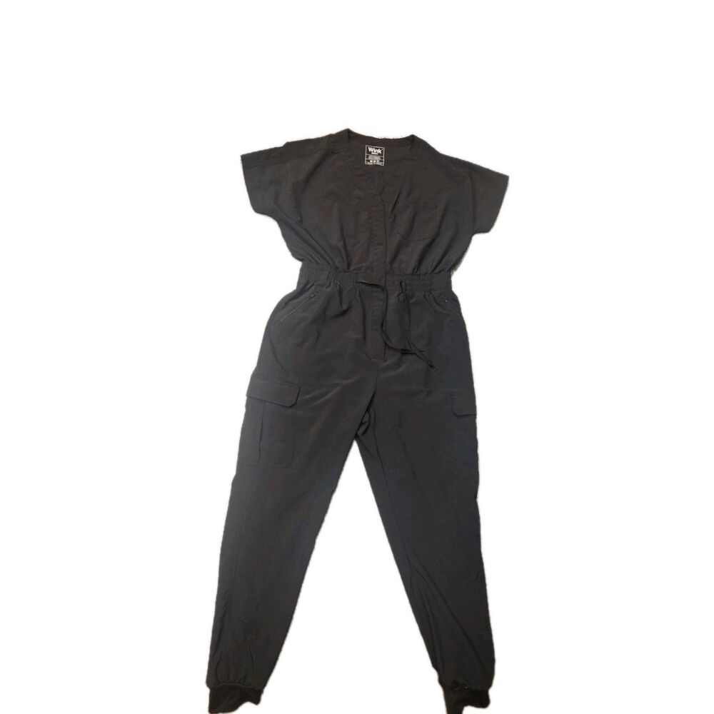 Wink Renew Women's Black Work Jumpsuit Coverall Utility Uniform Black